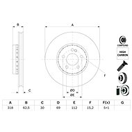 BOSCH brake disc 0 986 479 H47, set of 2, set of 2 - Brake Disc