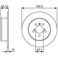BOSCH brake disc 0 986 479 R00, set of 2, set of 2 - Brake Disc