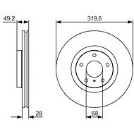 BOSCH brake disc 0 986 479 R22, set of 2, set of 2 - Brake Disc
