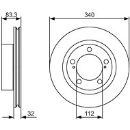 BOSCH brake disc 0 986 479 R29, set of 2, set of 2 - Brake Disc