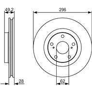 BOSCH brake disc 0 986 479 R33, set of 2, set of 2 - Brake Disc