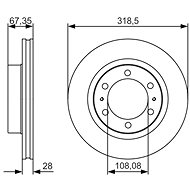 BOSCH brake disc 0 986 479 R46, set of 2, set of 2 - Brake Disc