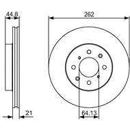 BOSCH brake disc 0 986 479 R80, set of 2, set of 2 - Brake Disc