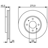 BOSCH brake disc 0 986 479 R94, set of 2, set of 2 - Brake Disc