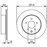 BOSCH brake disc 0 986 479 S31, set of 2, set of 2 - Brake Disc