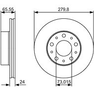 BOSCH brake disc 0 986 479 S70, set of 2, set of 2 - Brake Disc