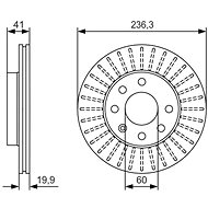 BOSCH brake disc 0 986 479 S98, set of 2, set of 2 - Brake Disc