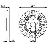 BOSCH brake disc 0 986 479 T00, set of 2, set of 2 - Brake Disc