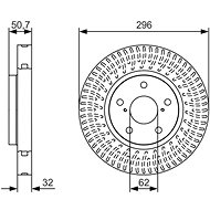 BOSCH brake disc 0 986 479 T38, set of 2, set of 2 - Brake Disc