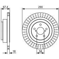 BOSCH brake disc 0 986 479 T56, set of 2, set of 2 - Brake Disc