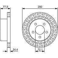 BOSCH brake disc 0 986 479 U00, set of 2, set of 2 - Brake Disc