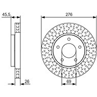 BOSCH brake disc 0 986 479 U40, set of 2, set of 2 - Brake Disc