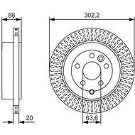 BOSCH brake disc 0 986 479 U44, set of 2, set of 2 - Brake Disc