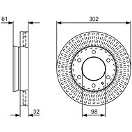 BOSCH brake disc 0 986 479 V32, set of 2, set of 2 - Brake Disc