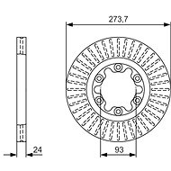 BOSCH brake disc 0 986 479 V36, set of 2, set of 2 - Brake Disc