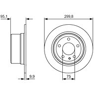 BOSCH brake disc 0 986 479 V37, set of 2, set of 2 - Brake Disc
