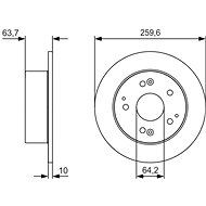 BOSCH brake disc 0 986 479 V39, set of 2, set of 2 - Brake Disc