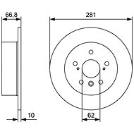 BOSCH brake disc 0 986 479 W38, set of 2, set of 2 - Brake Disc