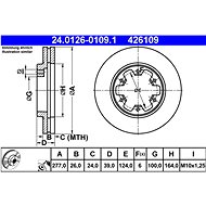 ATE 426109 brake disc 24.0126-0109.1, set of 2, set of 2 - Brake Disc