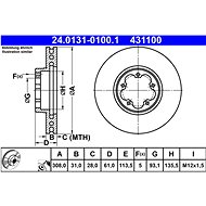 ATE 431100 brake disc 24.0131-0100.1, set of 2 - Brake Disc