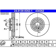 ATE brake disc 24.0130-0262.1, set of 2 - Brake Disc