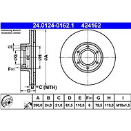 ATE 424162 brake disc 24.0124-0162.1, set of 2 - Brake Disc