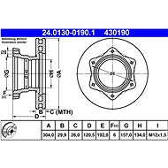 ATE brake disc 24.0130-0190.1, set of 2 - Brake Disc