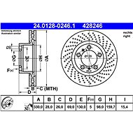 ATE 428246 brake disc 24.0128-0246.1, set of 2 - Brake Disc