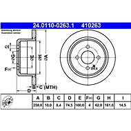 ATE 410263 brake disc 24.0110-0263.1, set of 2 - Brake Disc
