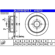 ATE brake disc 24.0110-0213.1, set of 2 - Brake Disc