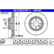ATE brake disc 24.0120-0157.1, set of 2 - Brake Disc