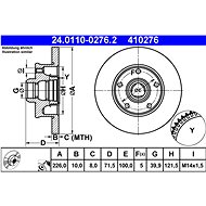 ATE 410276 brake disc 24.0110-0276.2, set of 2 - Brake Disc