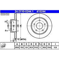 ATE brake disc 24.0110-0244.1, set of 2 - Brake Disc