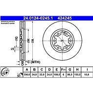 ATE 424245 brake disc 24.0124-0245.1, set of 2 - Brake Disc