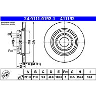 ATE brake disc 24.0111-0192.1, set of 2 - Brake Disc