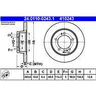 ATE 410243 brake disc 24.0110-0243.1, set of 2 - Brake Disc