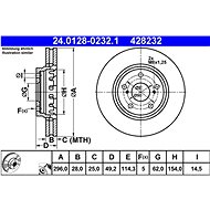 ATE 428232 brake disc 24.0128-0232.1, set of 2 - Brake Disc