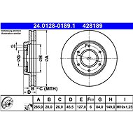 ATE 428189 brake disc 24.0128-0189.1, set of 2 - Brake Disc