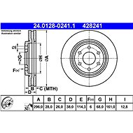 ATE 428241 brake disc 24.0128-0241.1, set of 2 - Brake Disc