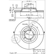 BREMBO brake disc 08.1580.10, set of 2 - Brake Disc