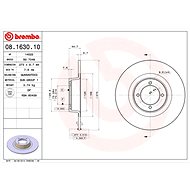 BREMBO brake disc 08.1630.10, set of 2 - Brake Disc