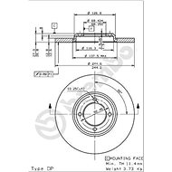 BREMBO brake disc 08.1659.20, set of 2 - Brake Disc
