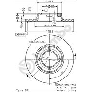 BREMBO brake disc 08.1661.10, set of 2 - Brake Disc