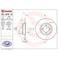 BREMBO brake disc 08.1976.10, set of 2 - Brake Disc