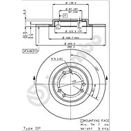 BREMBO brake disc 08.2613.10, set of 2 - Brake Disc