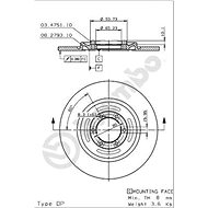 BREMBO brake disc 08.2793.20, set of 2 - Brake Disc