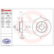 BREMBO brake disc 08.2794.14, set of 2 - Brake Disc