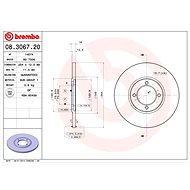 BREMBO brake disc 08.3067.20, set of 2 - Brake Disc