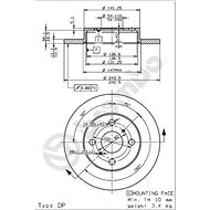 BREMBO brake disc 08.3110.10, set of 2 - Brake Disc