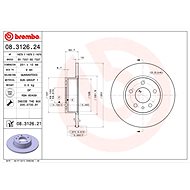 BREMBO brake disc 08.3126.24, set of 2 - Brake Disc